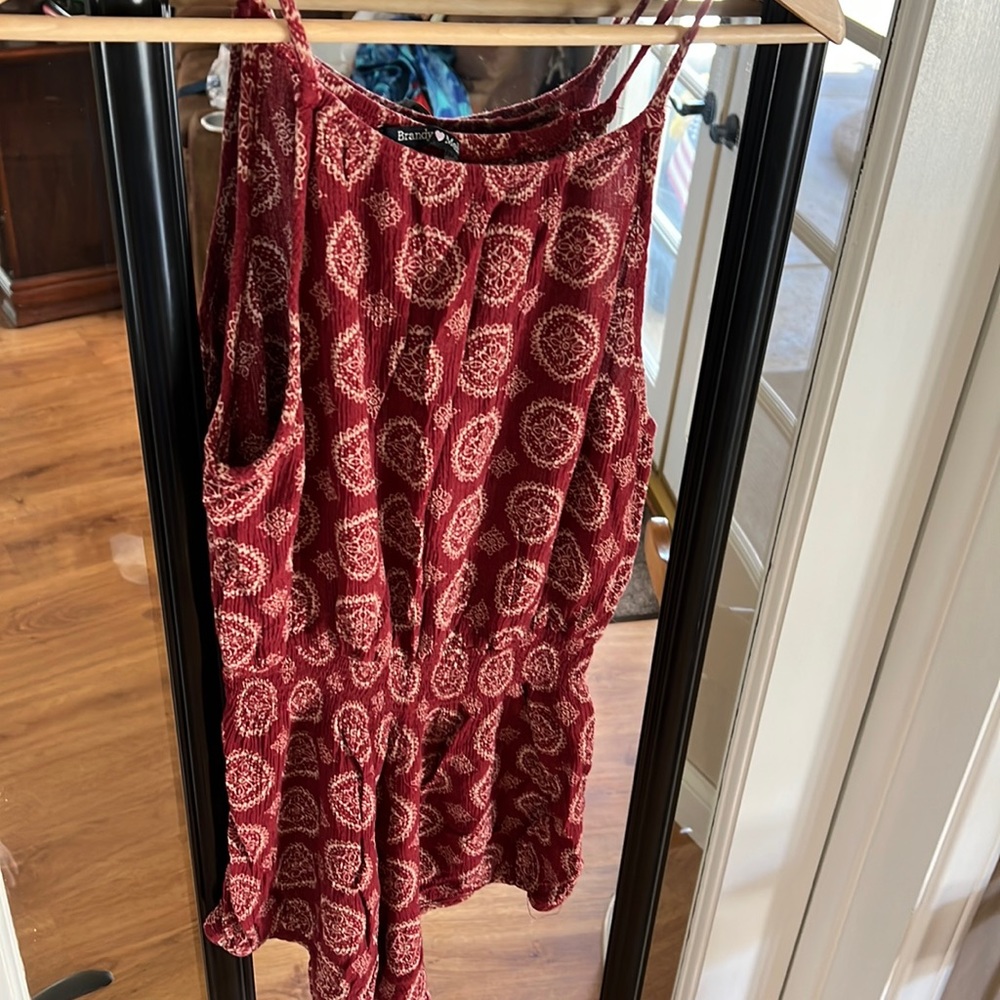 Brandy Melville red mandala romper
